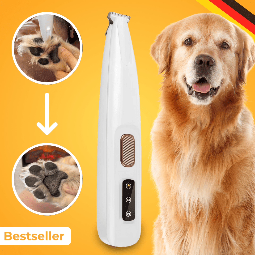 PawLight Pro – Tondeuse LED Étanche pour Pattes de Chien | Toilettage Facile & Sûr