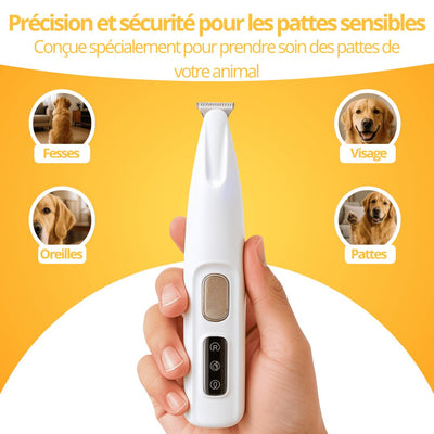 PawLight Pro – Tondeuse LED Étanche pour Pattes de Chien | Toilettage Facile & Sûr