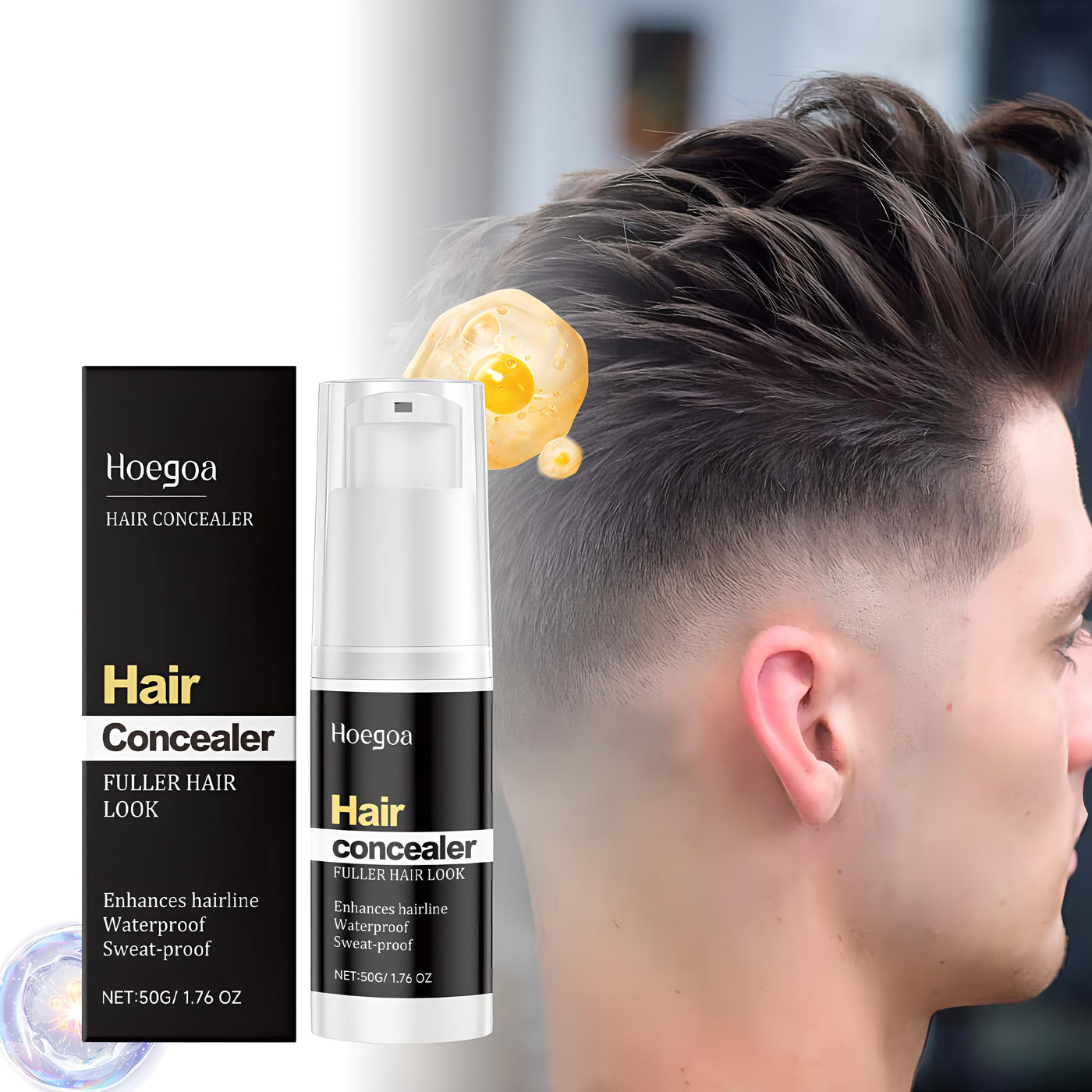 HairCover – Poudre capillaire pour cheveux noirs