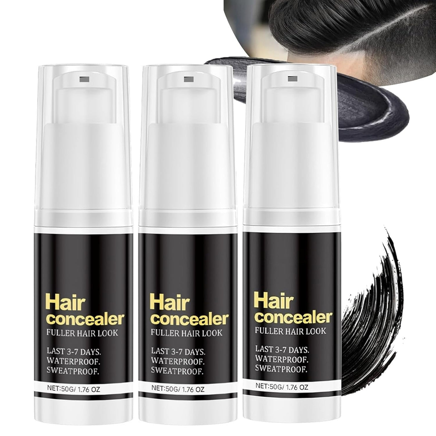 HairCover – Poudre capillaire pour cheveux noirs